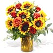Roses and Sunflowers